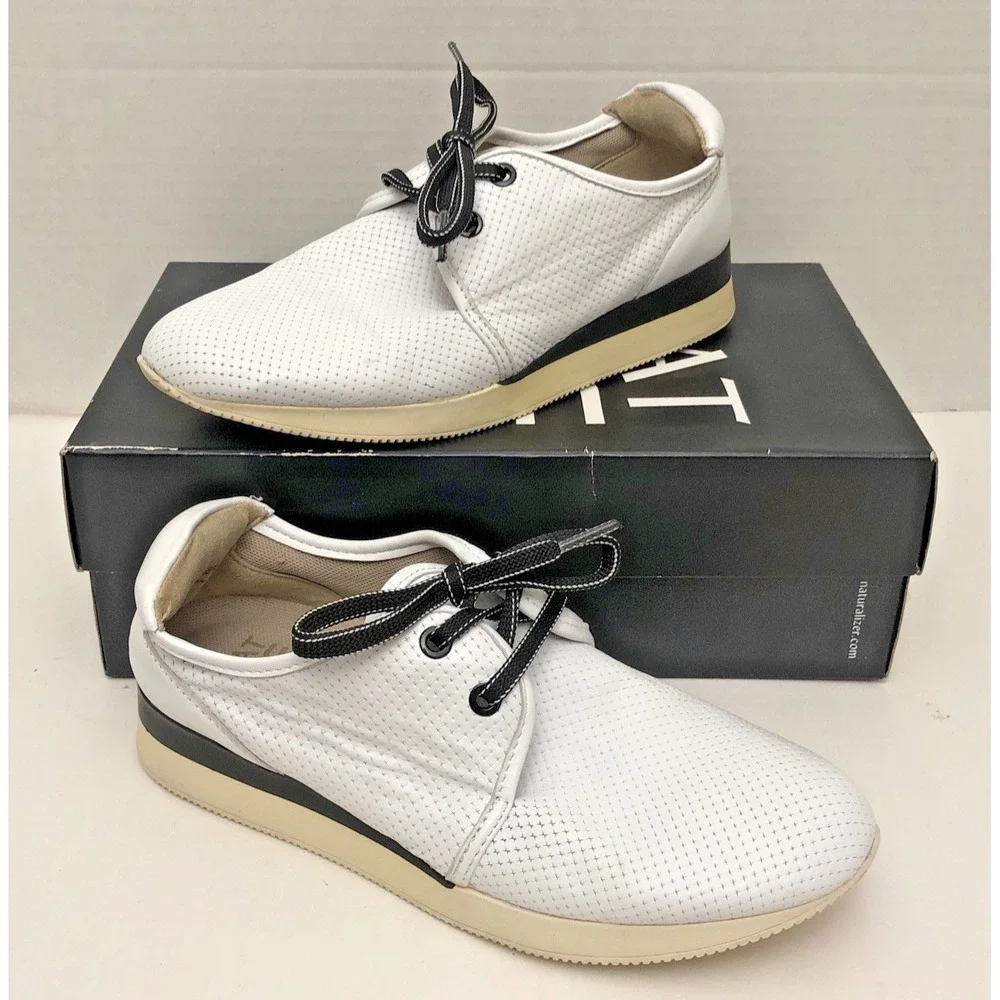 Naturalizer Womens‎ White Leather Jaque Sneaker Size 7.5 M New In Box